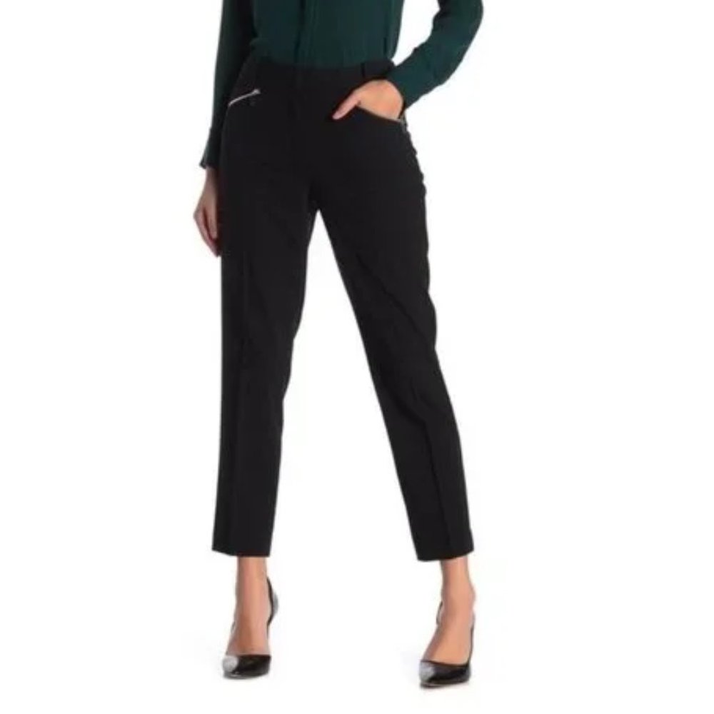 Premise Studio Zipper Pocket Slim Leg Woven Pants